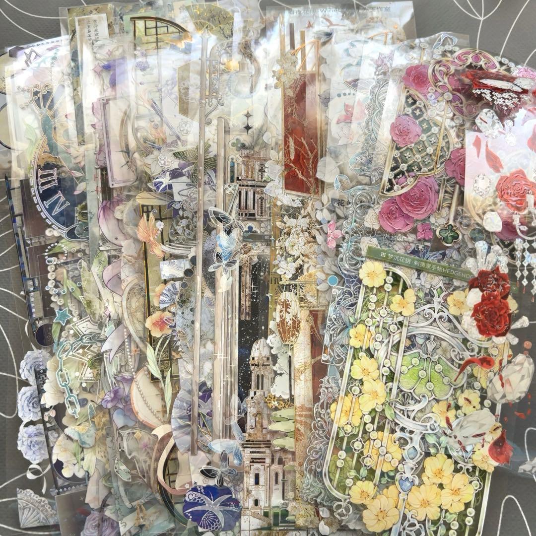 【同梱価格1040円】　コラージュ素材　海外マステ　装飾テープ　50種 PET③