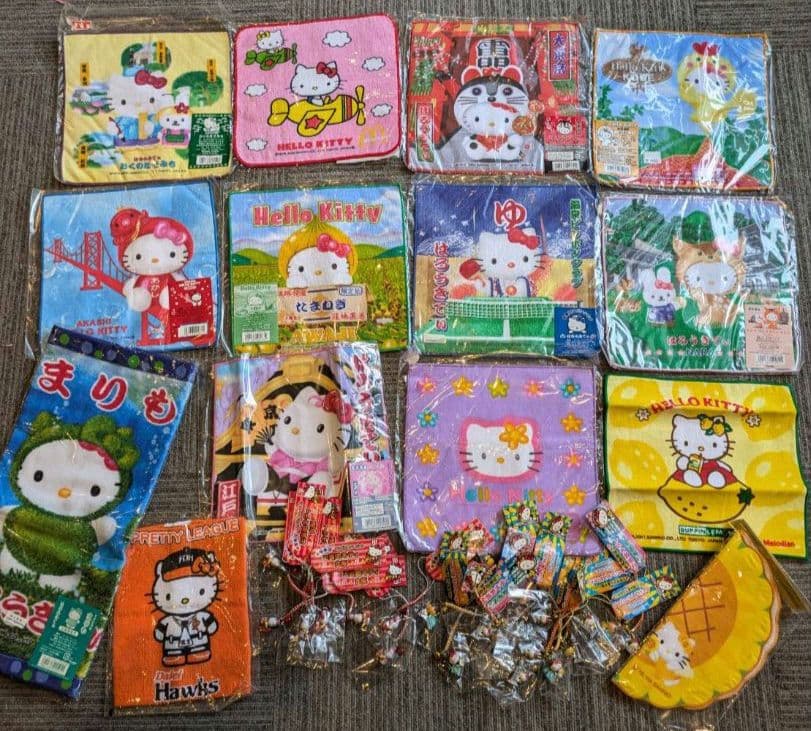 ご当地ラップ 根付け ご当地ハンカチ レア 地域限定 ハローキティ 当時物
