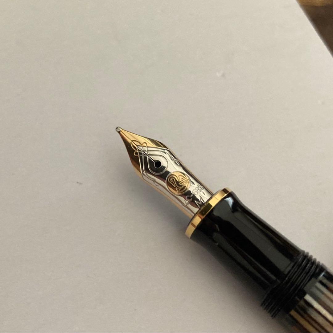 限定品 Pelikan 万年筆 スーベレーン M400 茶縞