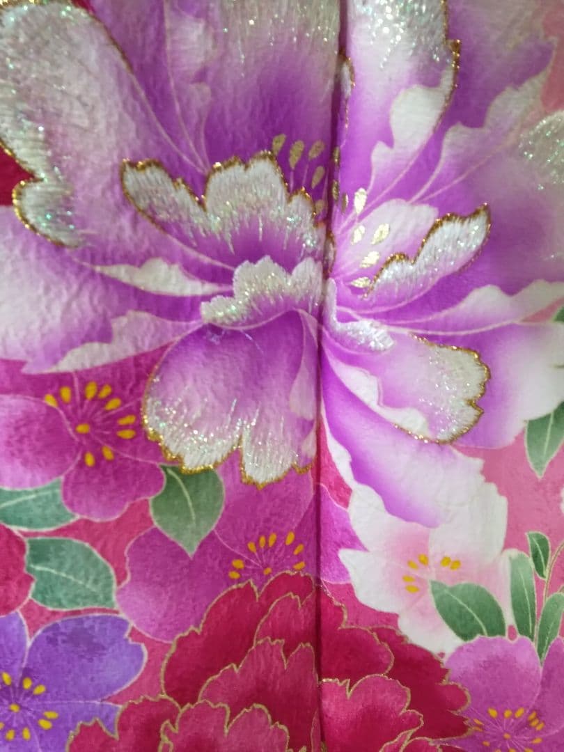 【専用】です‼️振袖、正絹未使用、重ね衿帯揚げ帯締め、袋帯襦袢、ガード加工落款