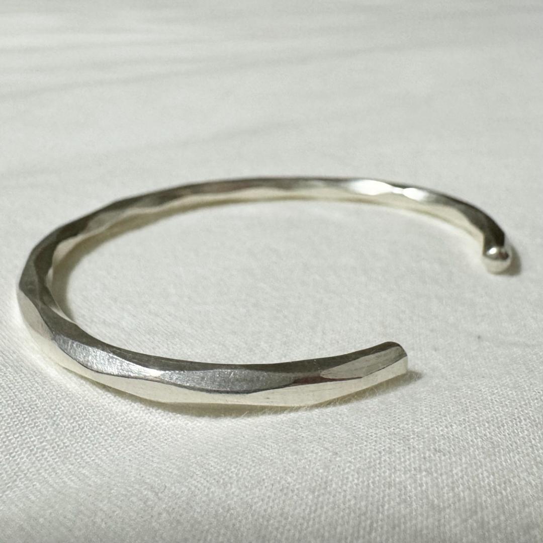 【新品】カレンシルバー バングル タイ北部 カレン族 ハンドメイド1/3