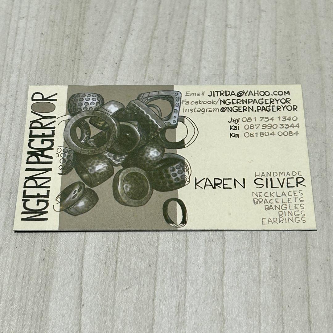 【新品】カレンシルバー バングル タイ北部 カレン族 ハンドメイド1/3