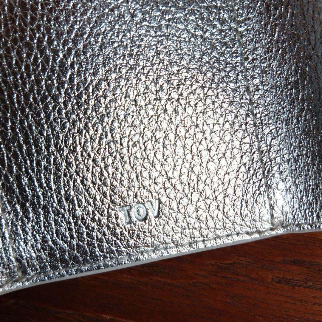 TOV　トーヴ　リボンデザイン　三つ折り財布　ミニウォレット　シルバー　イエナ