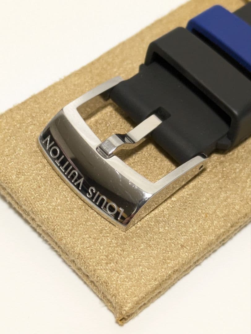 ルイヴィトン 腕時計 ラバーベルト ブラック ブルー R15509 替えベルト