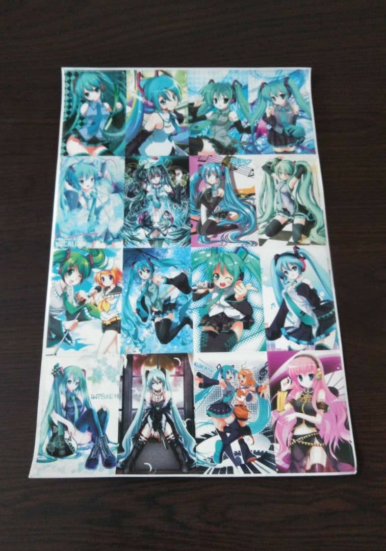 初音ミク 3Dポスター(水着、額縁入り)２枚セット+旗(壁掛けタペストリー)１枚