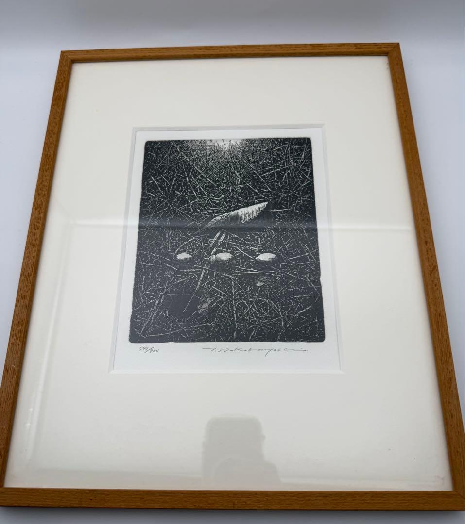 中林忠良 転位 '93 - 地 (種子) エッチング 594/800静物画　版画