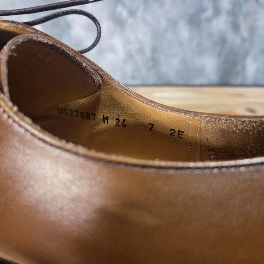 フェラガモ レザー ドレスシューズ 茶 7 2E 本革