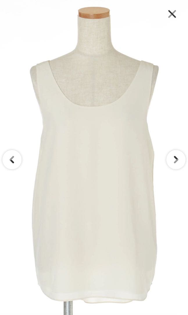 loin. シルクノースリーブ 38 ロワン タンクトップ　井川遥　ブラック