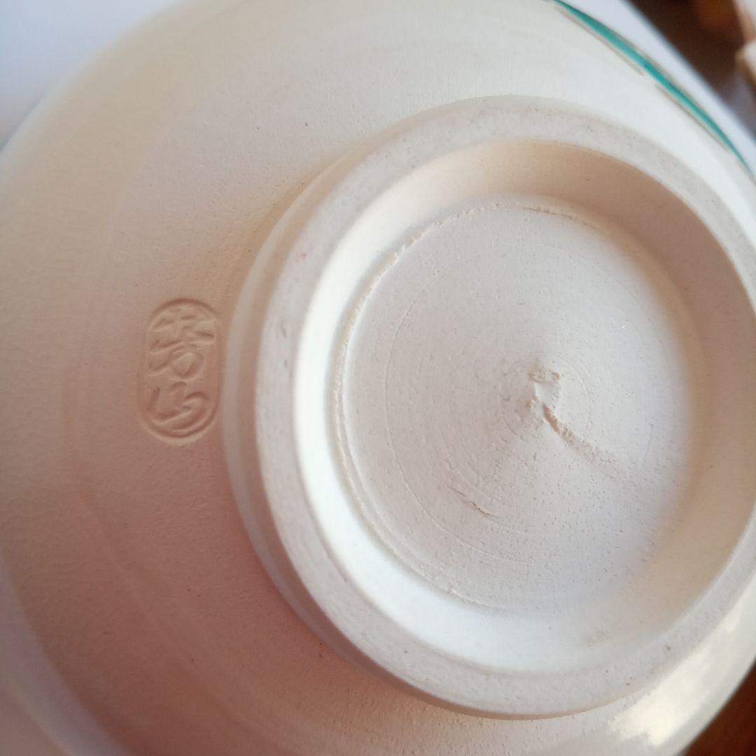 抹茶碗　藤谷芳山　色絵丸紋　寅　美品