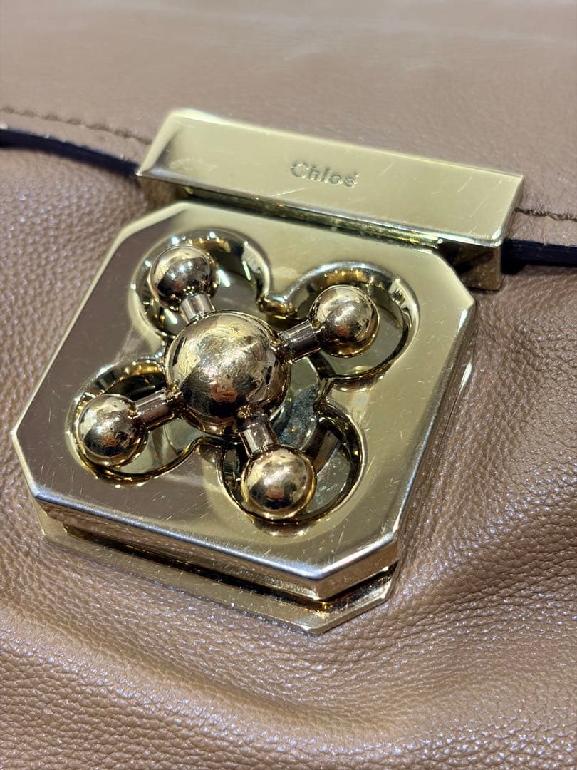 Chloé ブラウンレザー ショルダーバッグ 保存袋付き