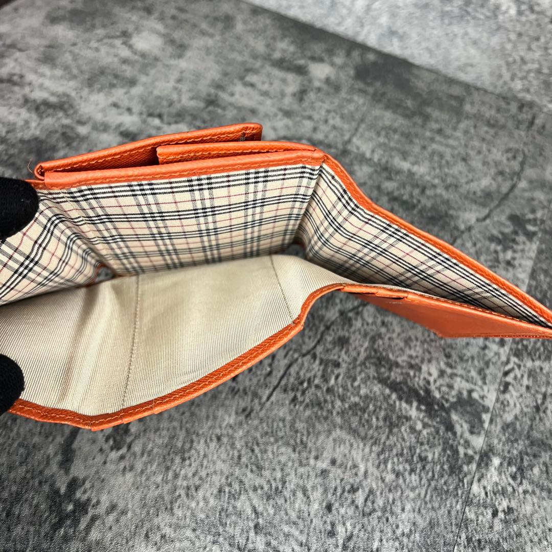 BURBERRY レザー 三つ折り財布 ノバチェック