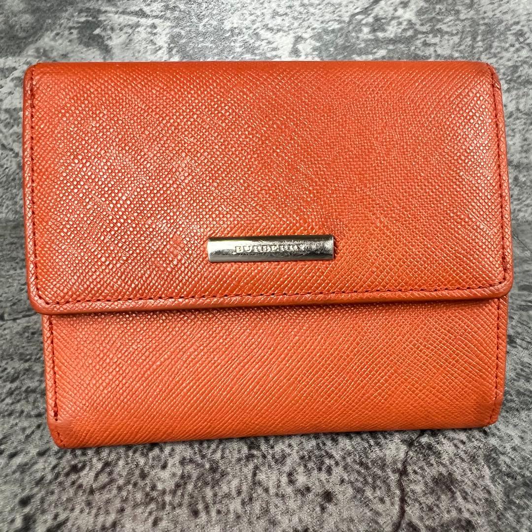 BURBERRY レザー 三つ折り財布 ノバチェック