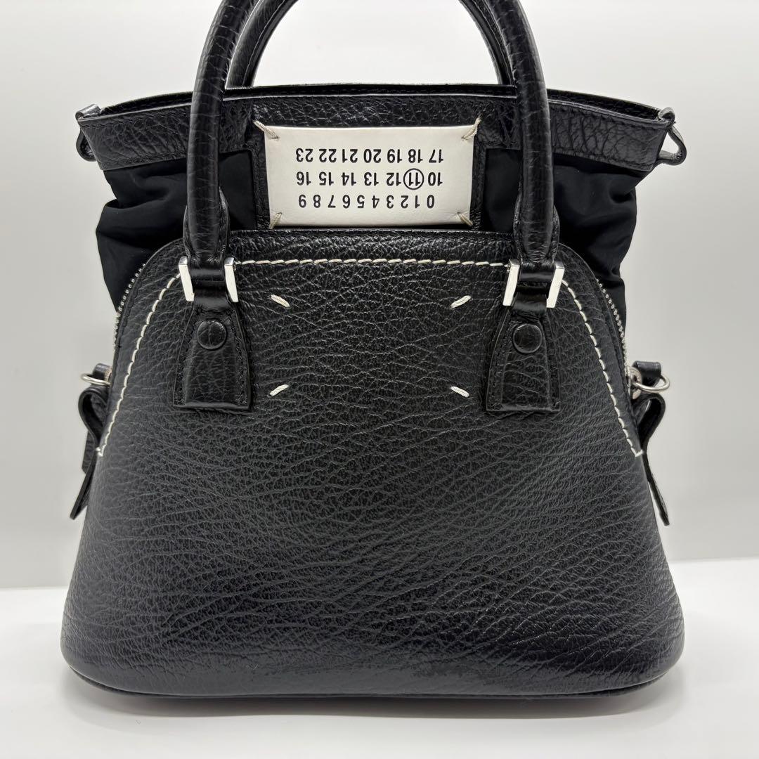 メゾンマルジェラ 5AC 2way ショルダーバッグ ハンドバック ブラック 黒