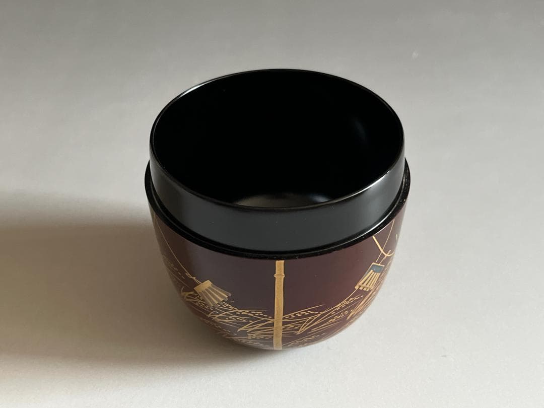 司光作　秋野の蒔絵　大棗　茶道具　薄茶器