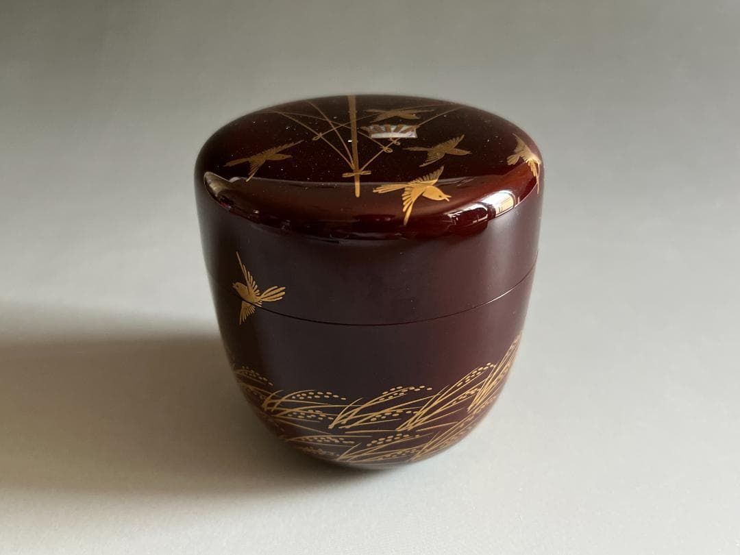 司光作　秋野の蒔絵　大棗　茶道具　薄茶器