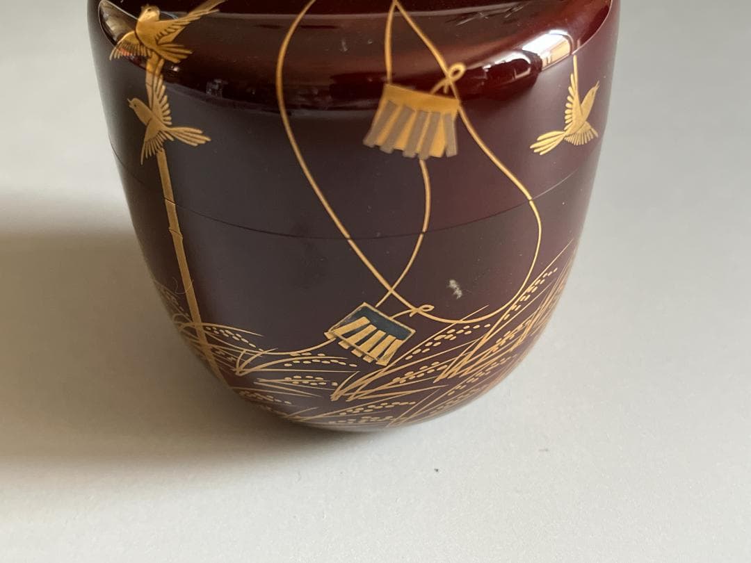 司光作　秋野の蒔絵　大棗　茶道具　薄茶器