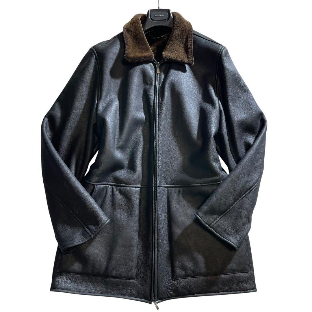 Ermenegildo Zegna ムートンコート レザーコート　ラム　L