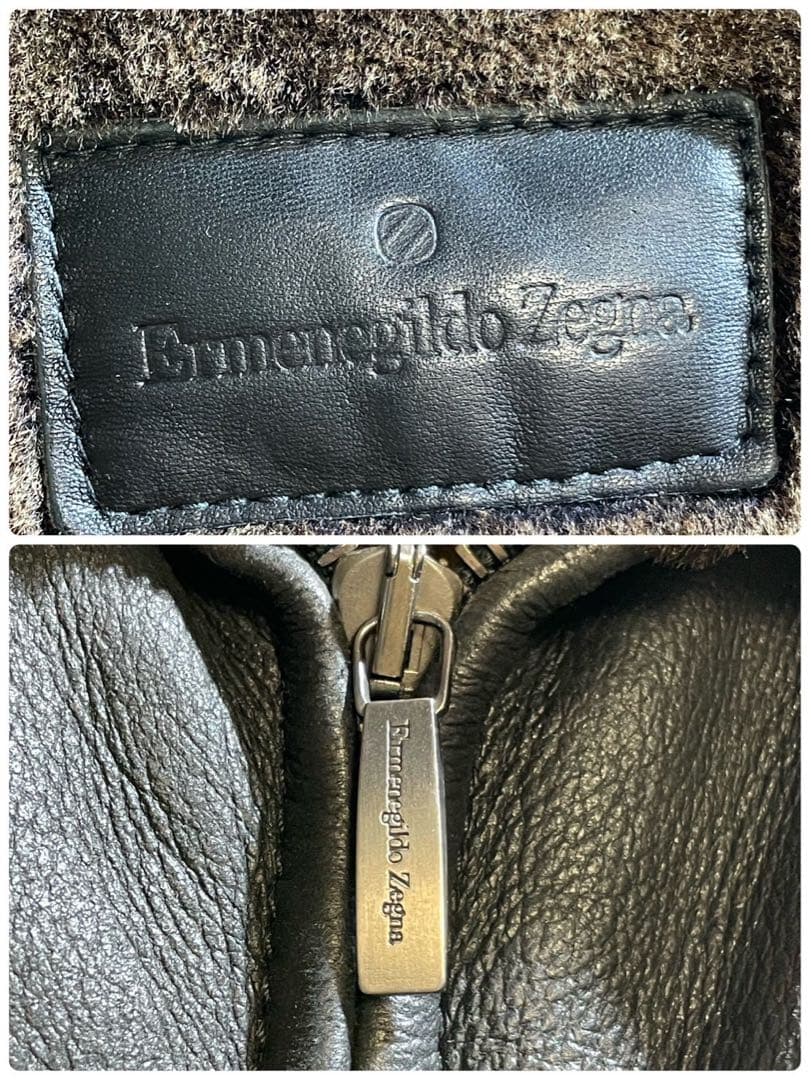 Ermenegildo Zegna ムートンコート レザーコート　ラム　L