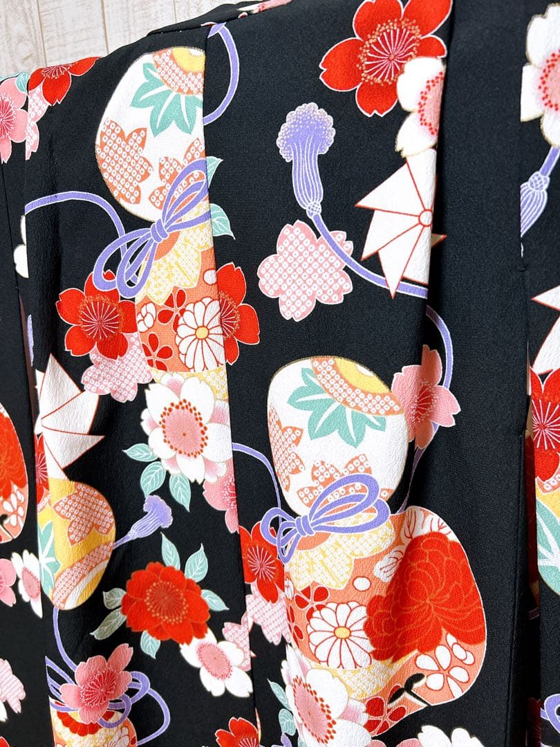 上品黒系♡七五三　7歳　女の子　フルセット　一式　ゴールド