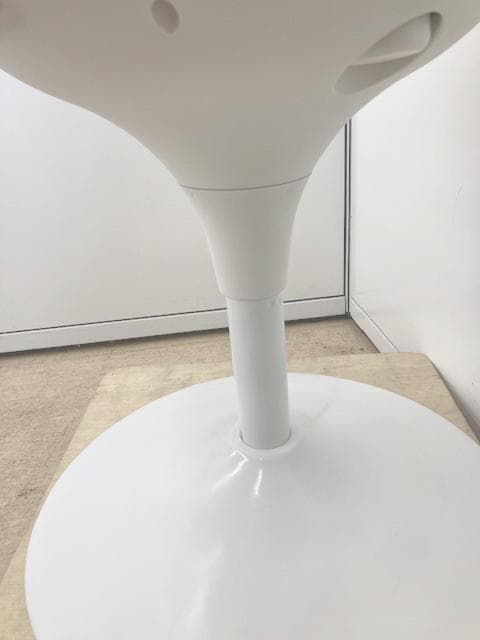 【P1】sakaya 患者用チェア 布張り 背付 円盤脚 座面回転