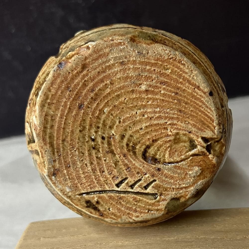 e3126 加藤弥右衛門 美濃伊賀 茶入 共箱 耳付茶入 茶道具