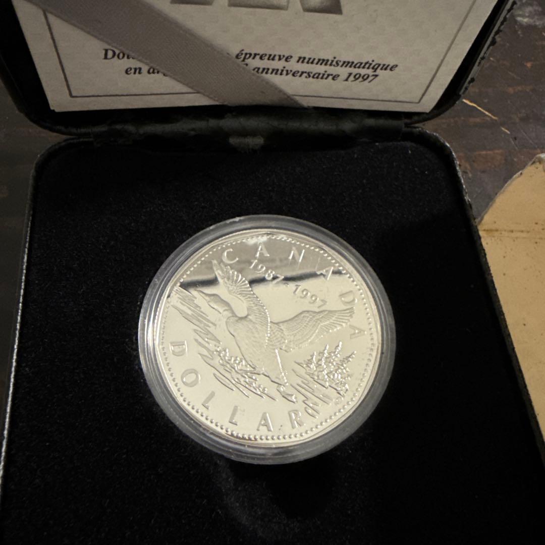 1997 カナダ シルバー ダラー ルーン 10 周年記念プルーフ