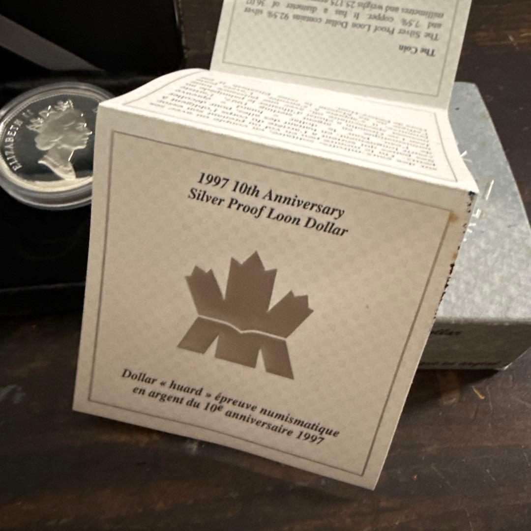 1997 カナダ シルバー ダラー ルーン 10 周年記念プルーフ