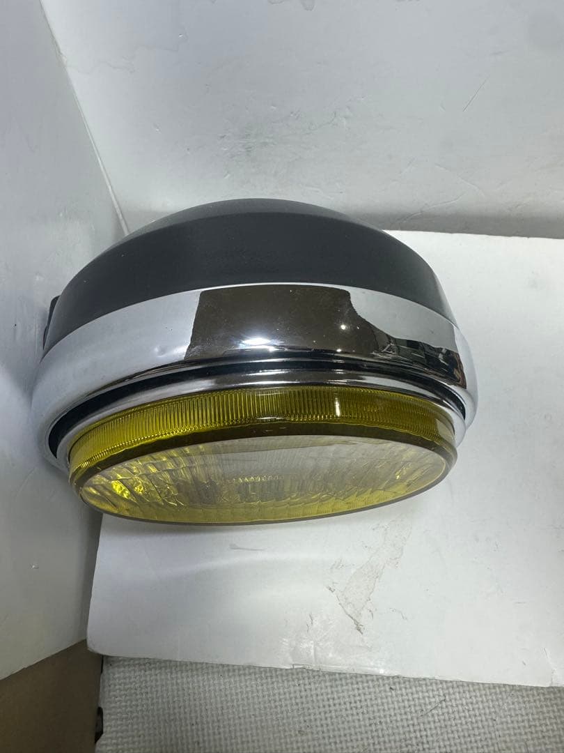 美品/当時物IPF凹みレンズ付きヘッドライトASSY/イエローレンズシビエ