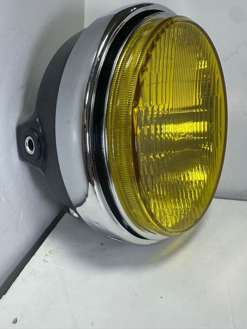 美品/当時物IPF凹みレンズ付きヘッドライトASSY/イエローレンズシビエ
