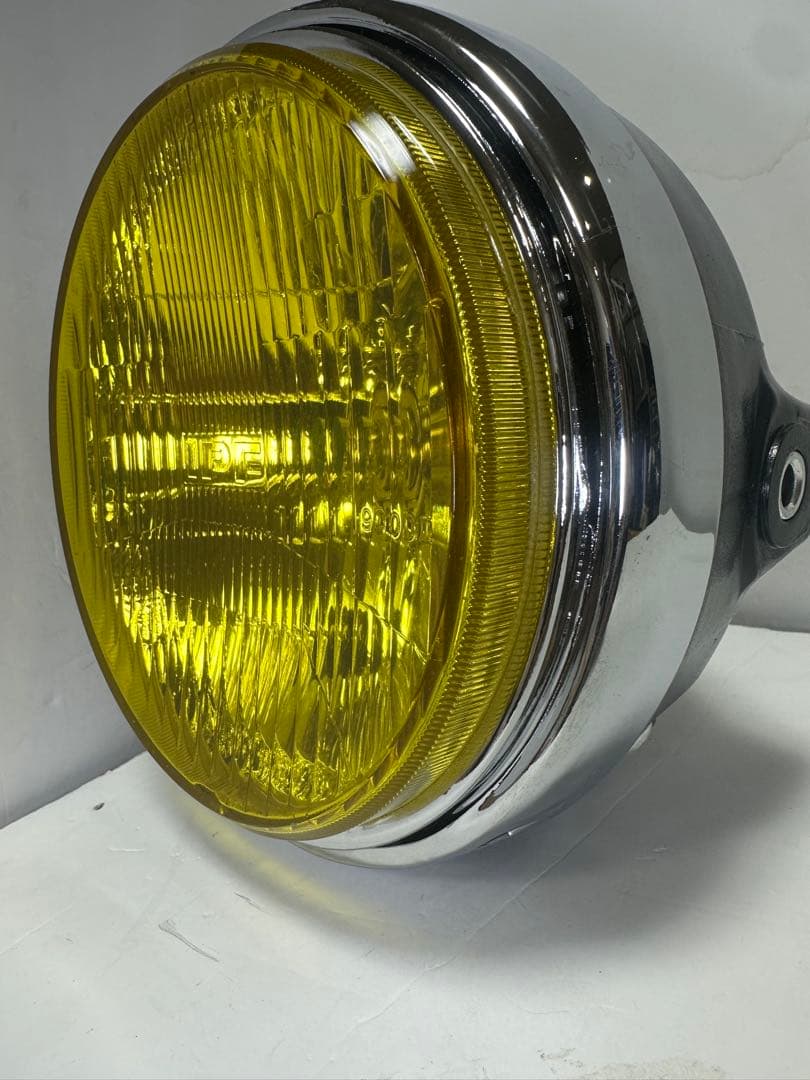 美品/当時物IPF凹みレンズ付きヘッドライトASSY/イエローレンズシビエ