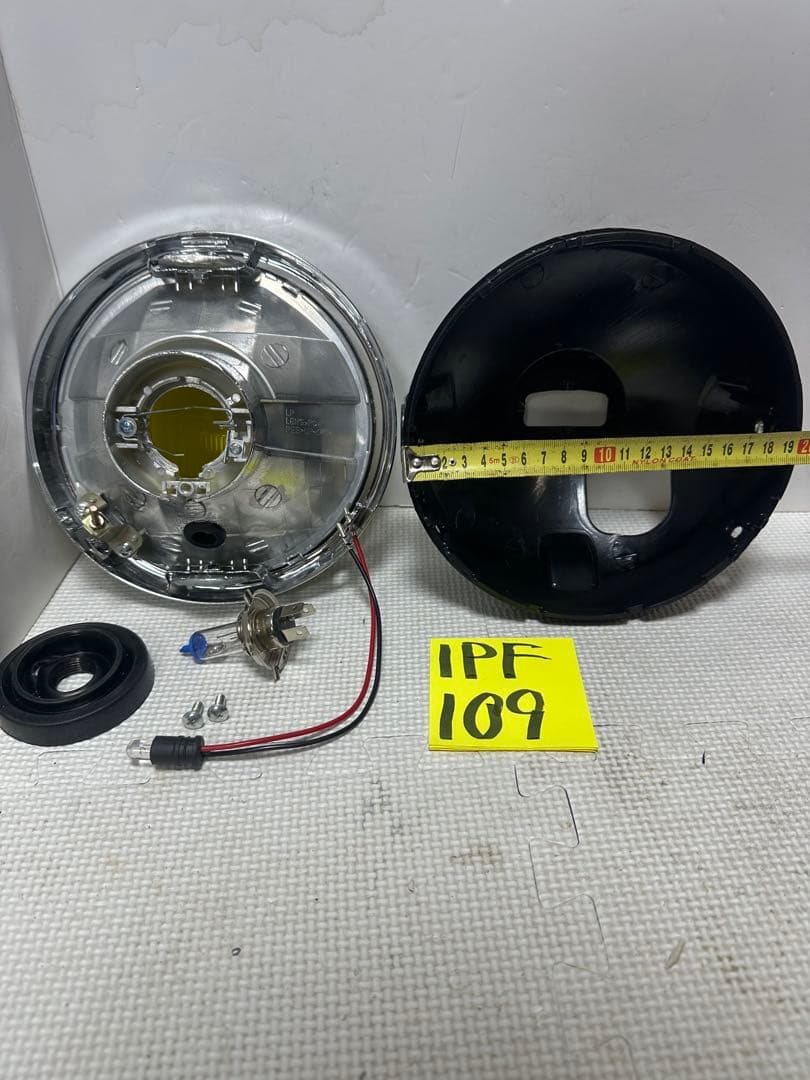 美品/当時物IPF凹みレンズ付きヘッドライトASSY/イエローレンズシビエ