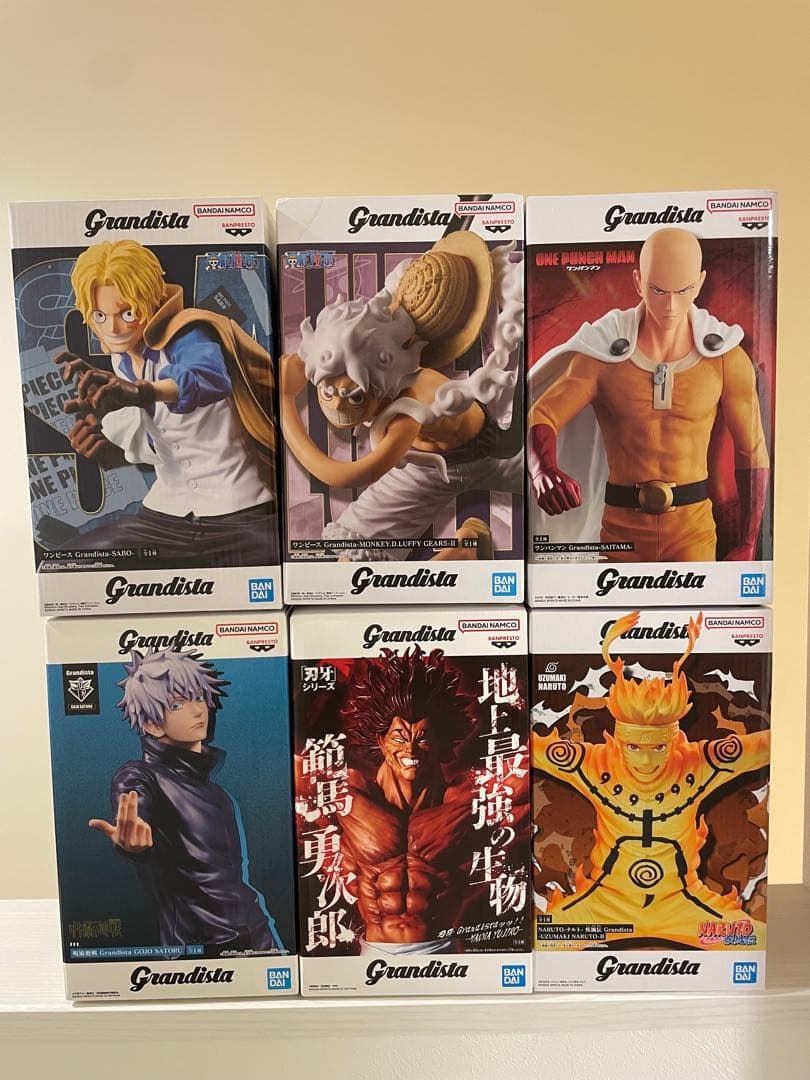 ナルト　サボ　ルフィ　五条悟　勇次郎　ワンパンマン 6個セット