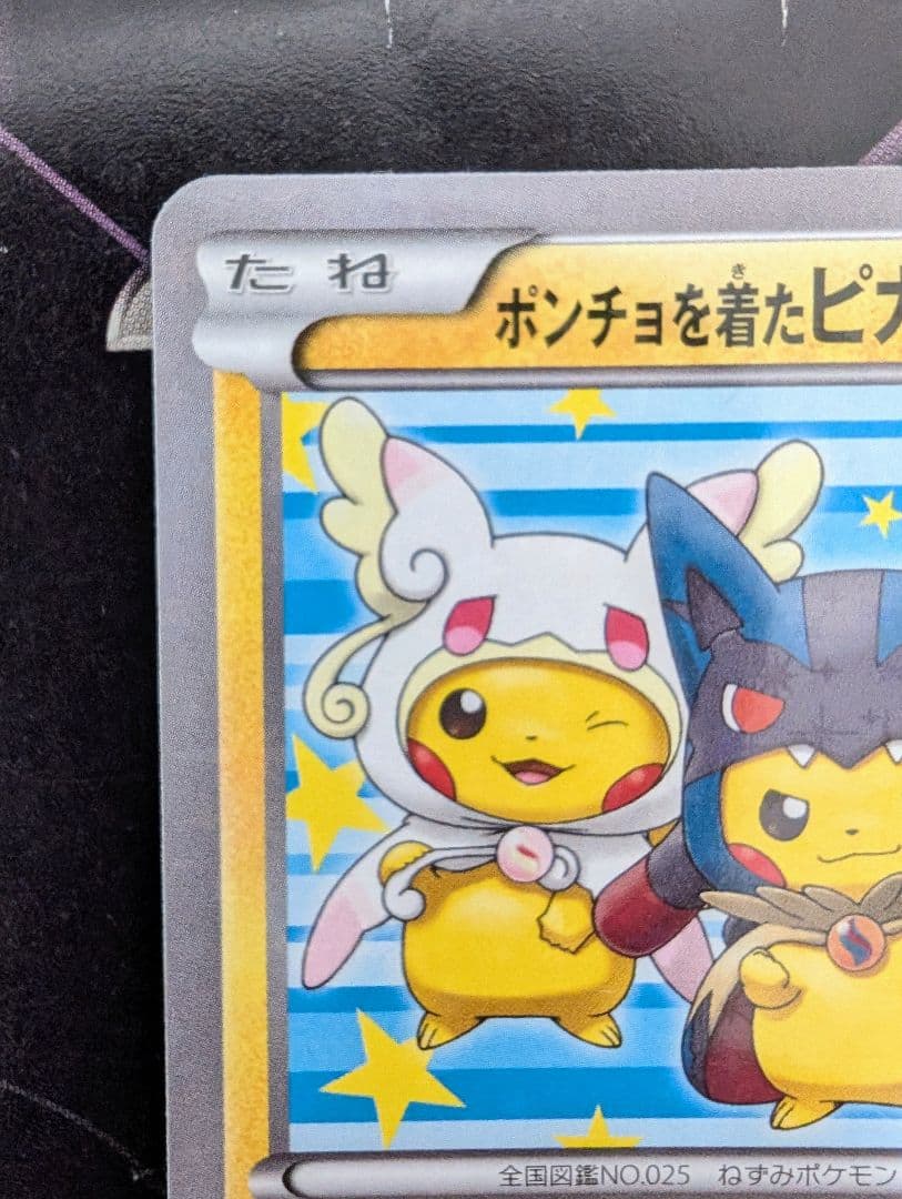 【超美品】《カロス御三家スリーブ付き》ポンチョを着たピカチュウ