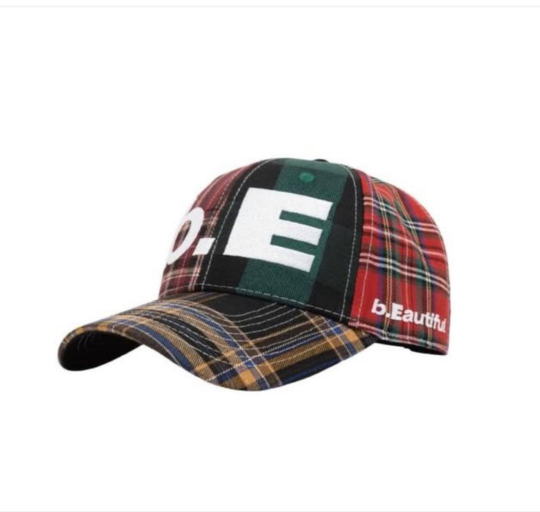 b.Eautifulキャップ b.E Hat (Mix Plaid)
