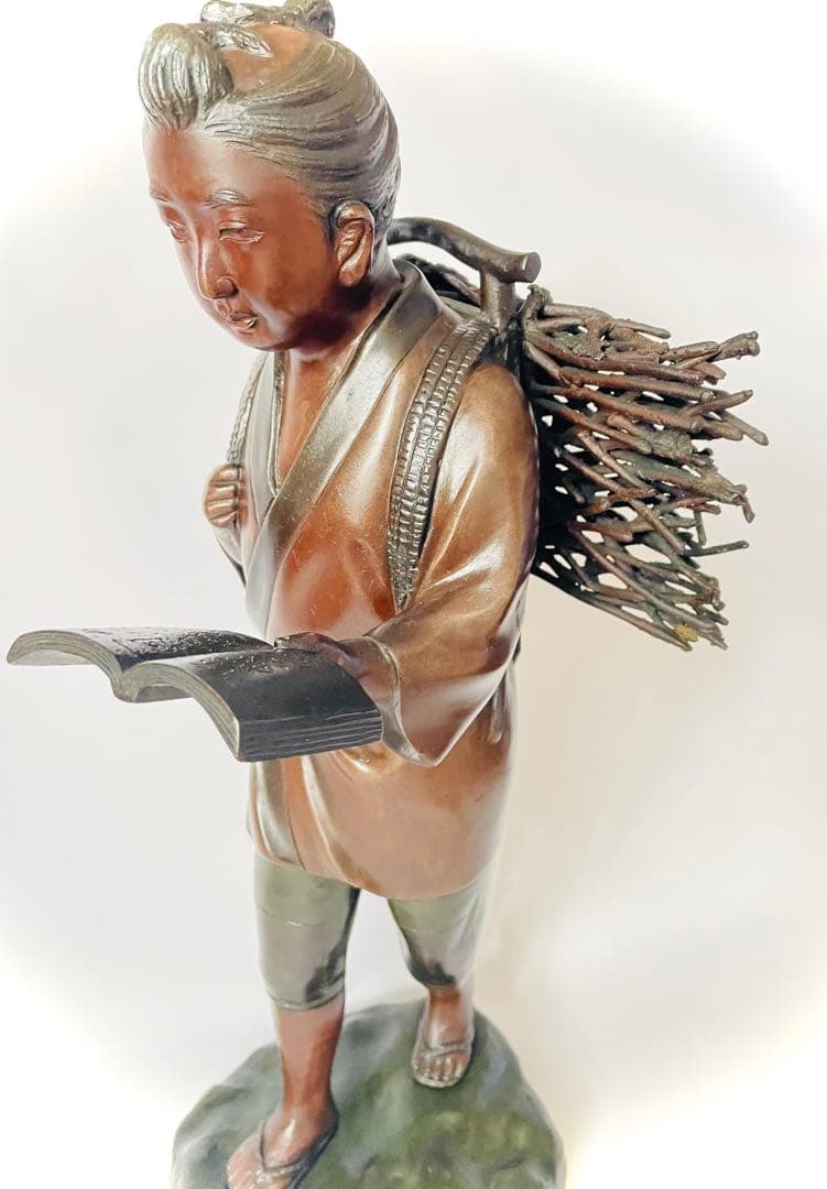 二宮金次郎 ブロンズ像 48cm 7kg