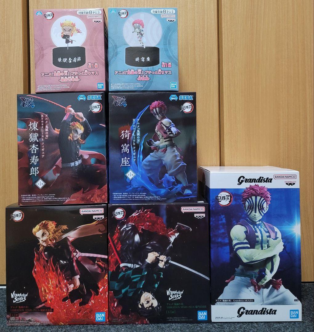 人気アニメ　鬼滅の刃　煉獄杏寿郎　猗窩座　炭治郎 フィギュア 7点セット