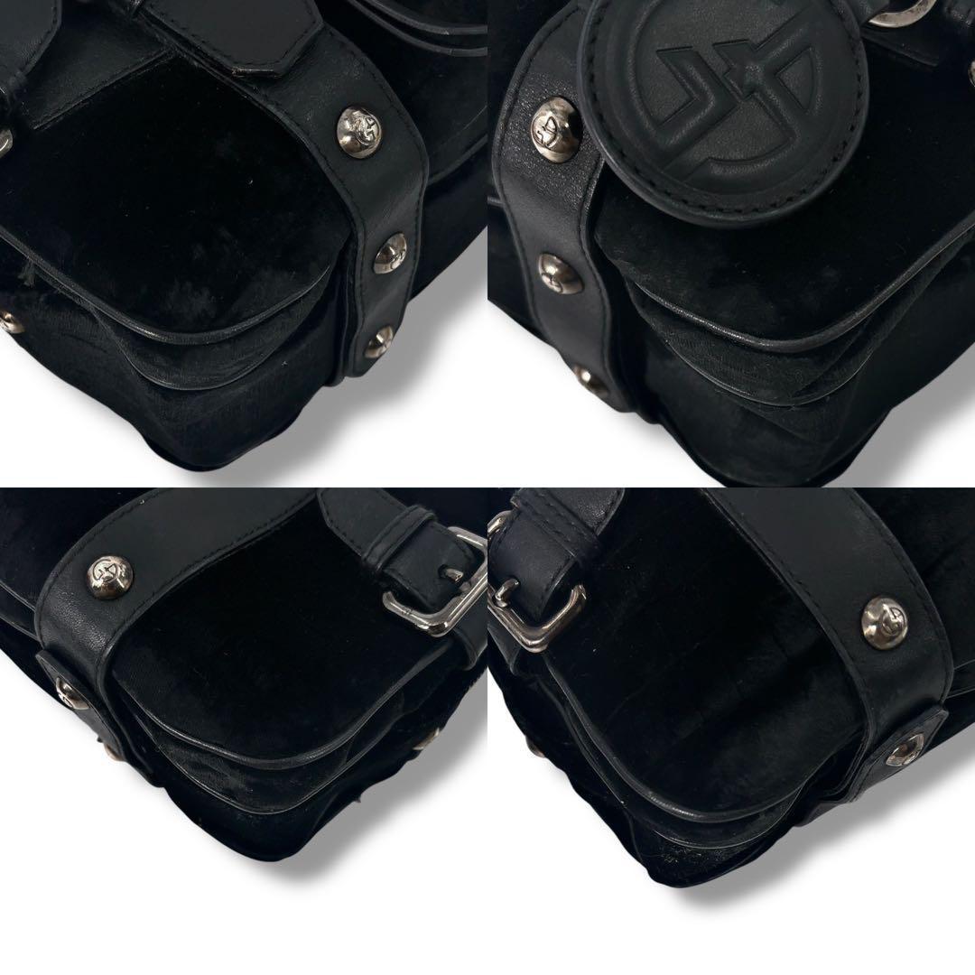 【極美品】GIORGIO ARMAN　ジョルジオアルマーニ　ロゴ　ハンドバッグ