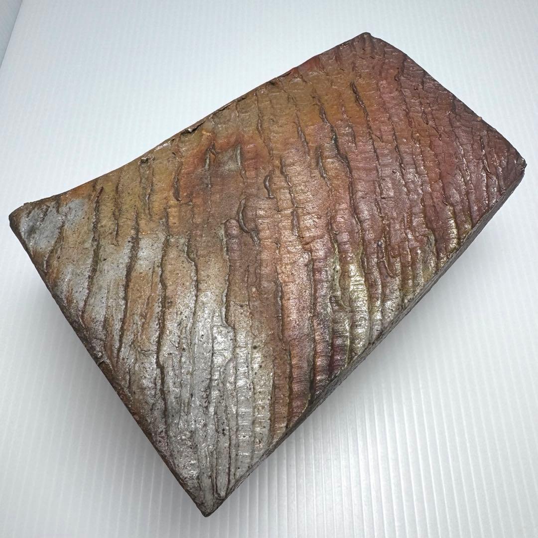 未使用 備前焼 山下譲治 持ち手付き 花入 花瓶 花生 壺 伝統工芸 美術品