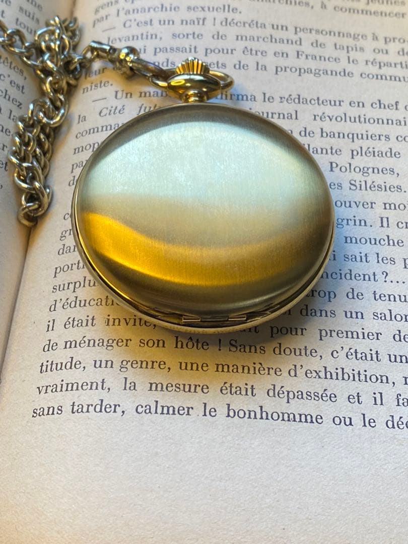 チャールズヒューバート ゴールド 懐中時計 金属製チェーン