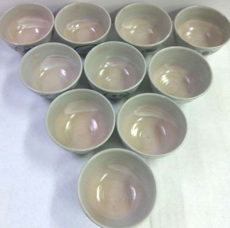 茶道具 茶碗 数茶碗 十牛図 刷毛目 信楽焼 西尾香舟 禅画