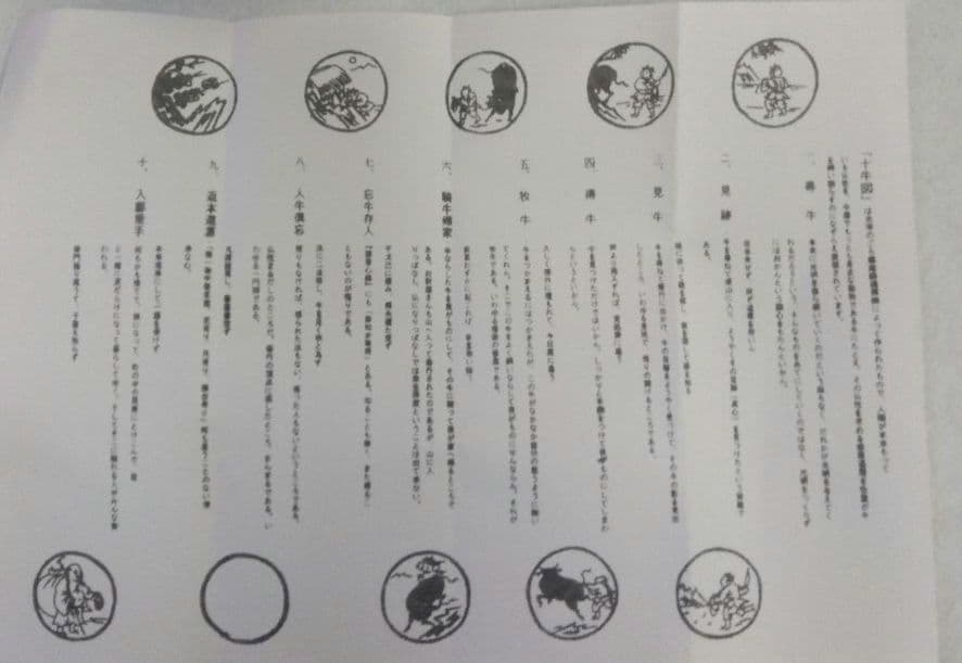 茶道具 茶碗 数茶碗 十牛図 刷毛目 信楽焼 西尾香舟 禅画