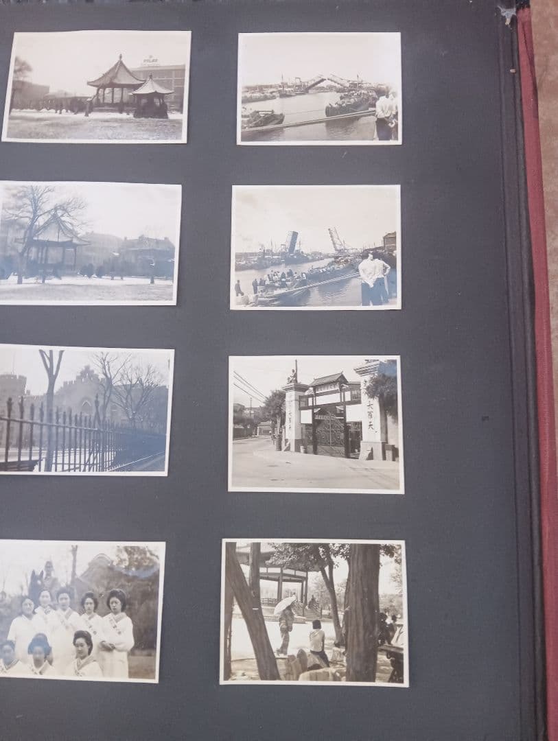 満州の古い写真　６７枚　貼り付け　アルバム　　風景　人物　建築　風俗　戦前