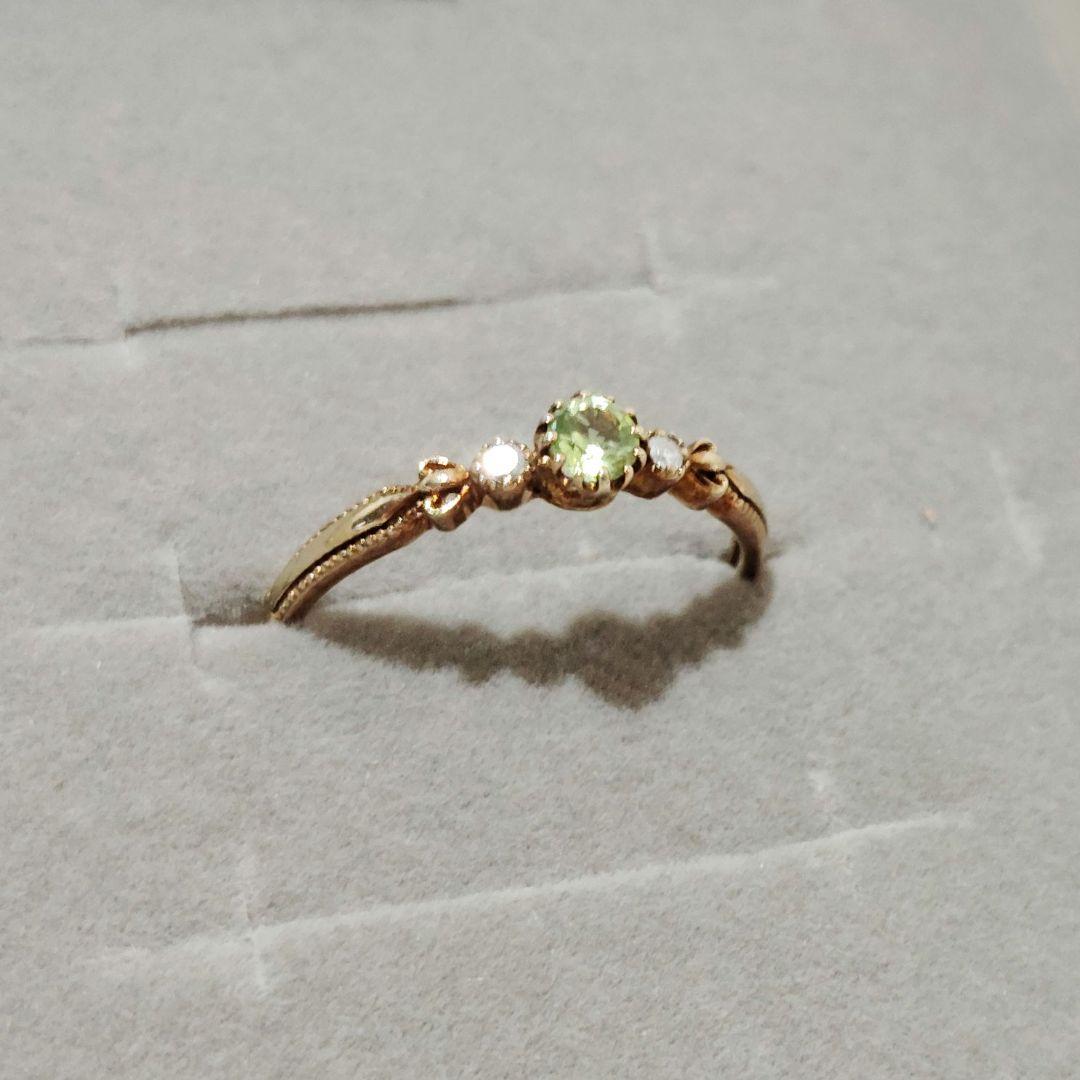 ジュエリーツツミ 10金YGペリドットリング