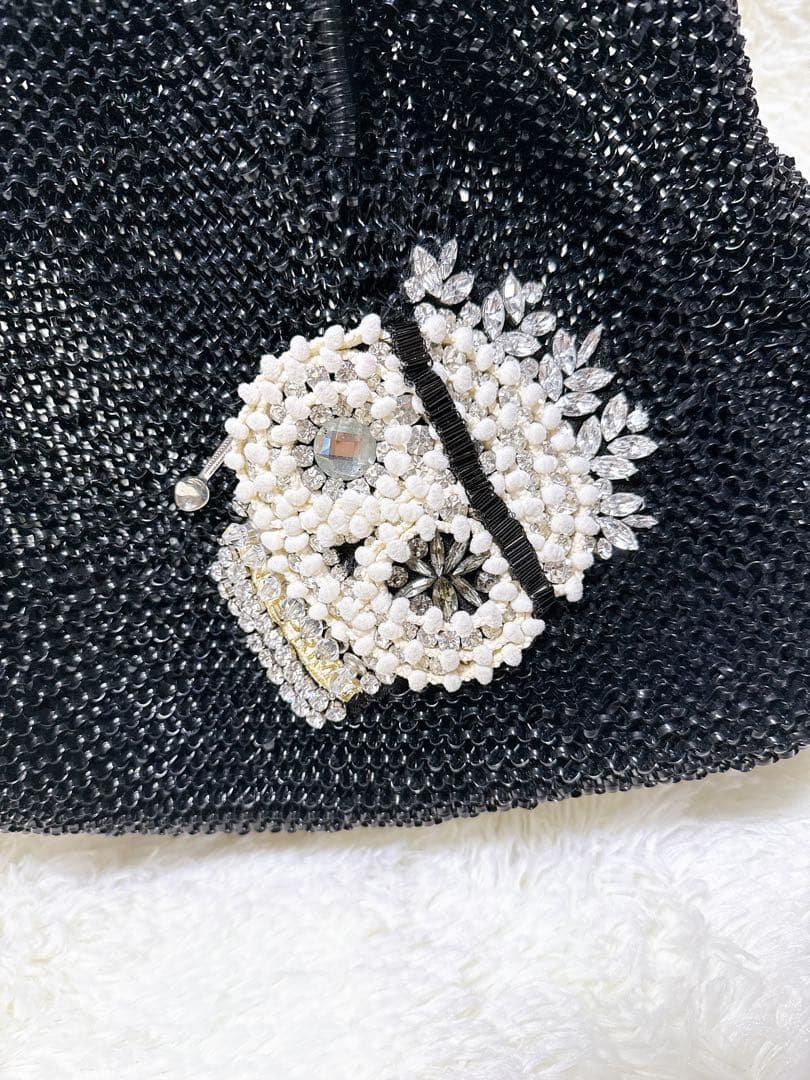 アンテプリマ ANTEPRIMA スカル ビジュー ワイヤーバッグ ブラック