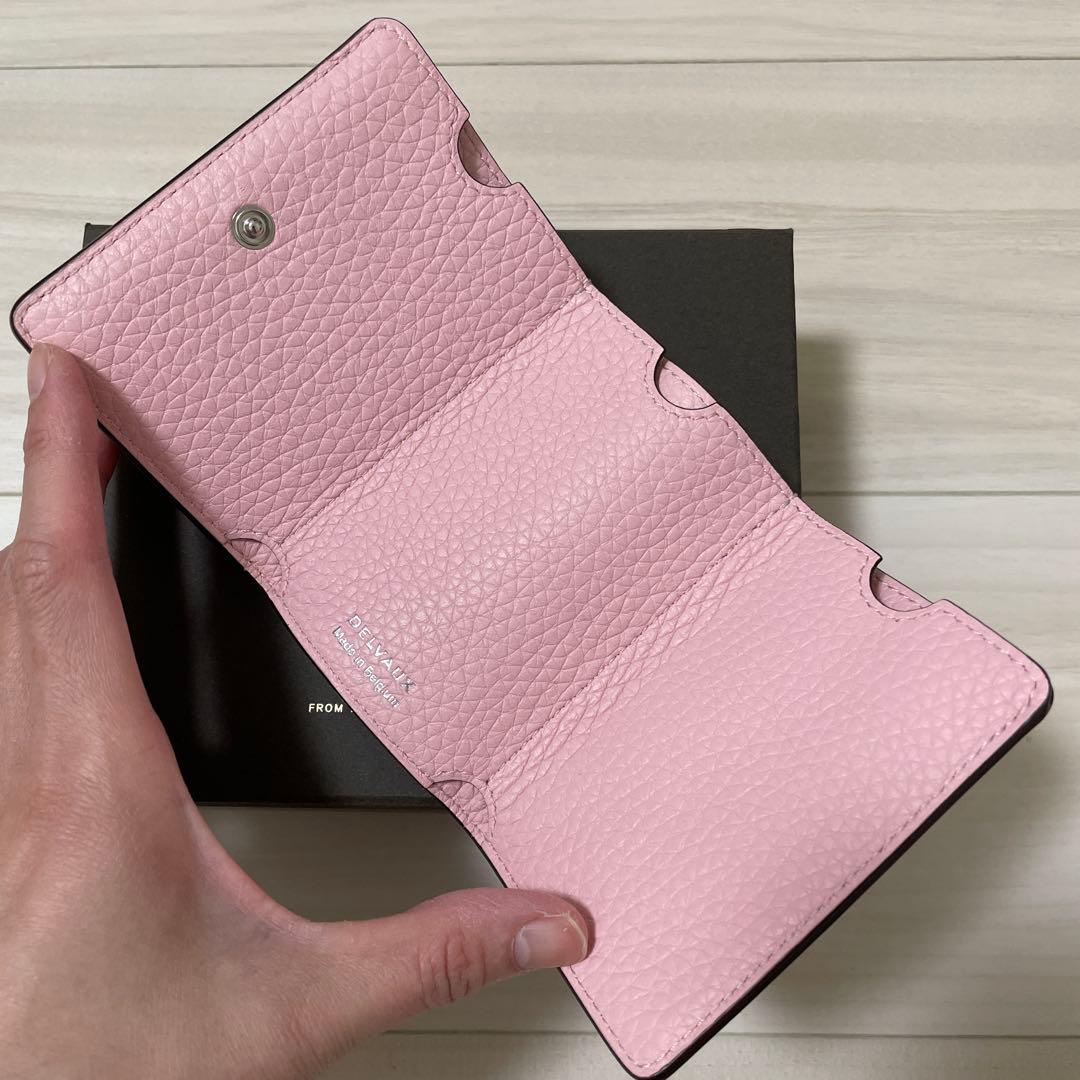 DELVAUX デルヴォー　三つ折り財布 ピンク