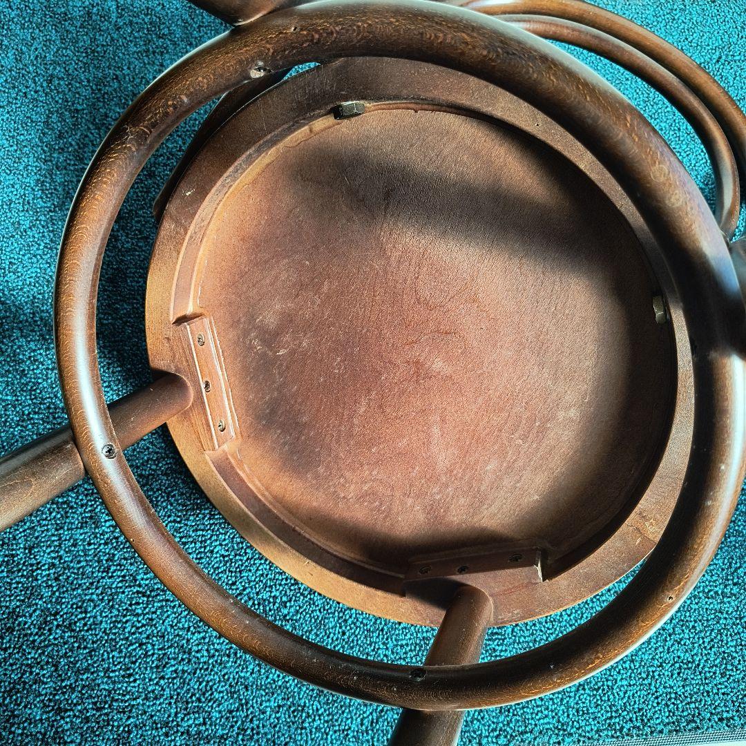 曲げ木デザイン 木製　椅子 ブラウン　アンティーク