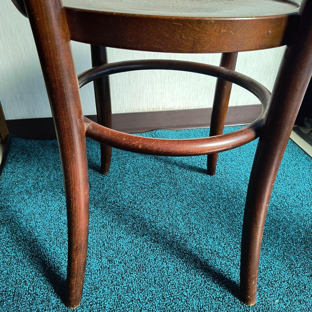 曲げ木デザイン 木製　椅子 ブラウン　アンティーク