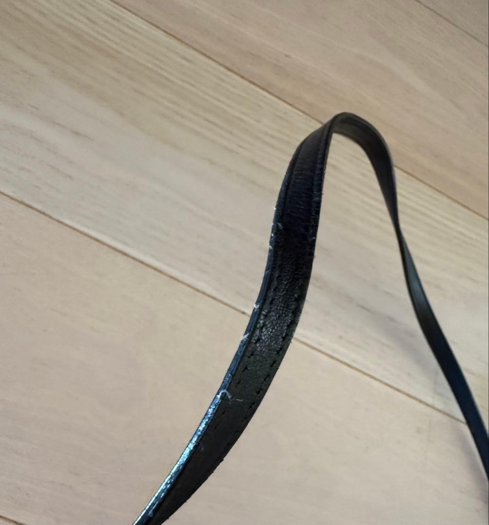 CÉLINE トリオ 黒 レザー ショルダーバッグ　ラージ