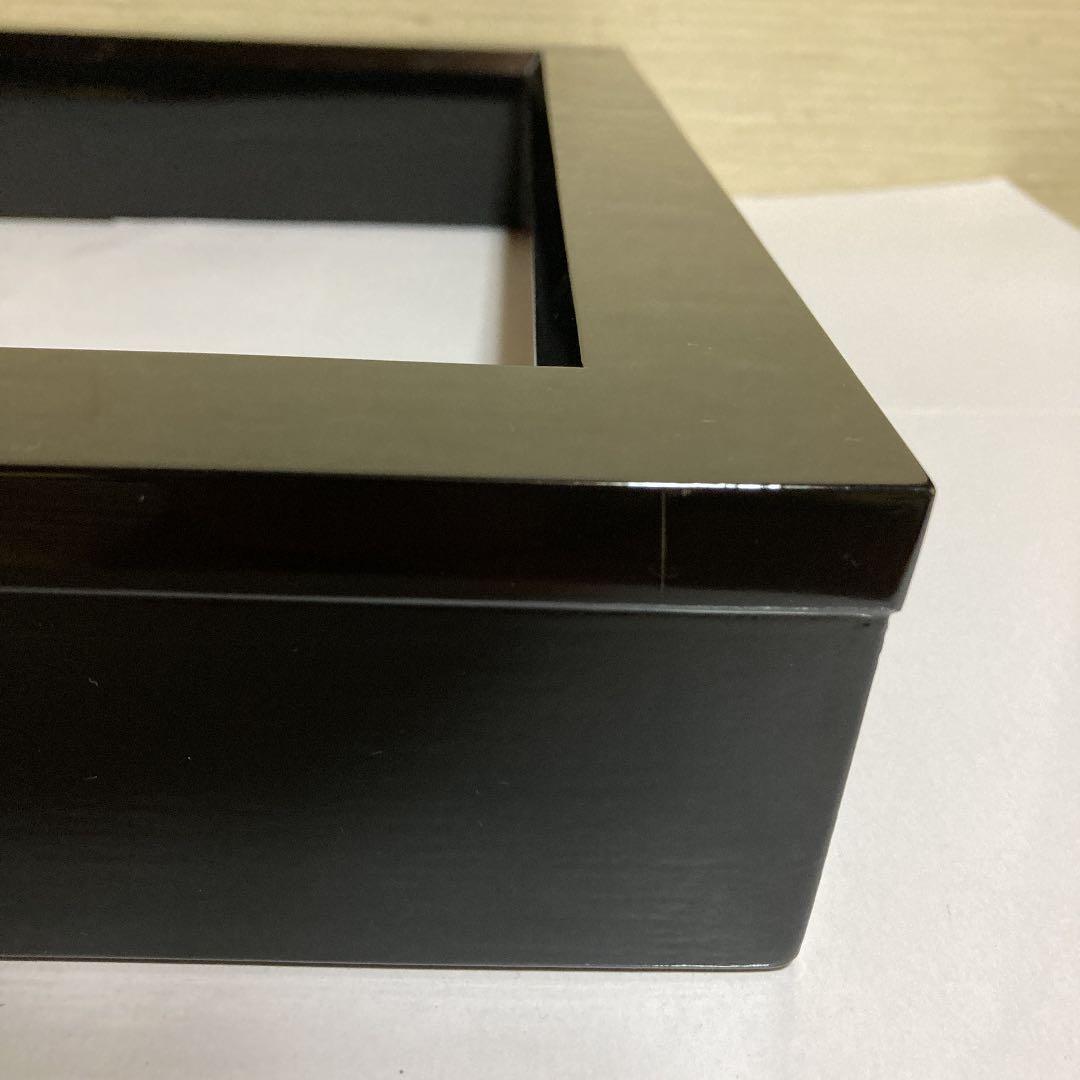 炉縁　茶道具　真塗　孝雄作