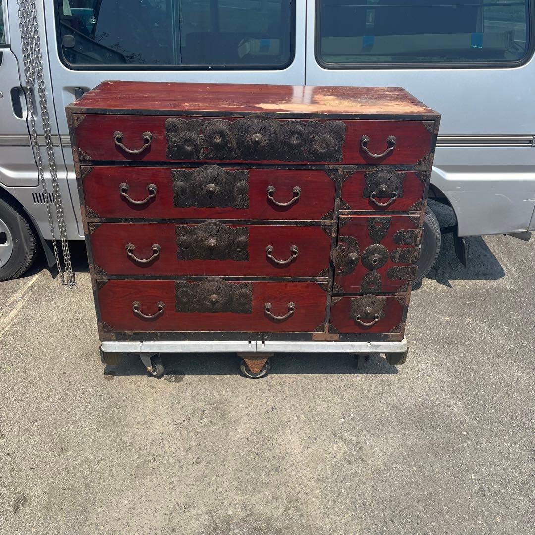 【アンティーク】昭和レトロ 時代箪笥 仙台箪笥 和簞笥 和風キャビネット 古民家